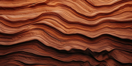 abstract brown background with smooth lines and waves. 3d illustrationの素材