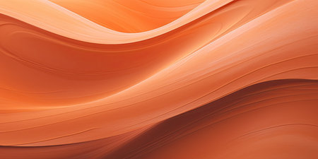 abstract orange background with smooth wavy lines and curves in itの素材