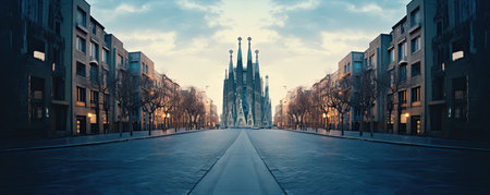 Church of the Sacred Heart of Jesus in Barcelona, Catalonia, Spainの素材