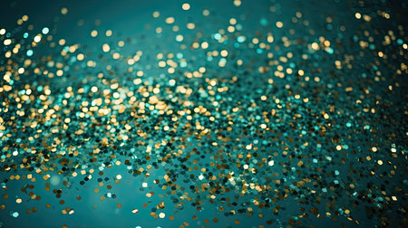 golden glitter vintage lights background. silver, blue and gold. de-focusedの素材