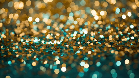 golden glitter vintage lights background. defocused. bokeh.の素材