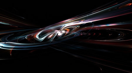Futuristic technology wave background design with lights and space for your textの素材