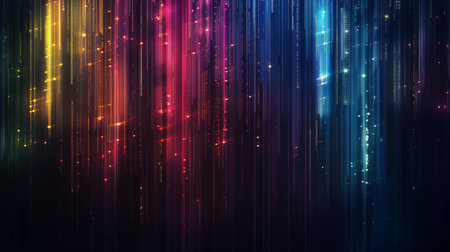 abstract background with lines and bokeh, vector illustration.の素材