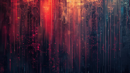 Futuristic technology background with glowing lines and bokeh effectの素材