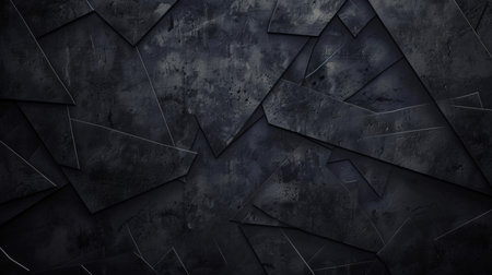 Abstract black textured background with triangle shapes. 3D Renderingの素材