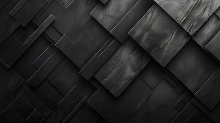 Black marble wall background. 3d rendering, 3d illustration.の素材
