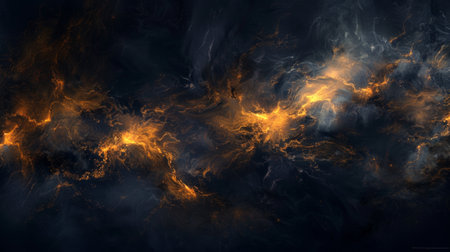 Fiery explosion in space, computer generated abstract background, 3D renderingの素材