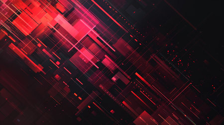 Abstract technology background with red lines. Vector illustration. Eps 10.の素材