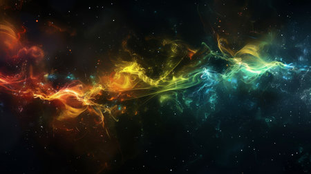 Cosmic space and stars, color cosmic abstract background. 3D renderingの素材
