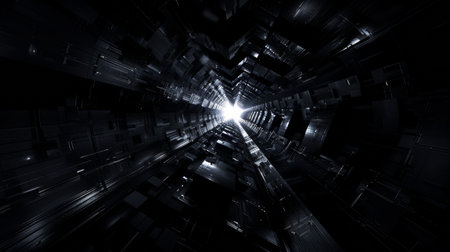 3D rendering of abstract technology digital hi-tech concept background.の素材