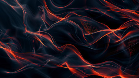 abstract background with red and black waves. 3d render illustrationの素材