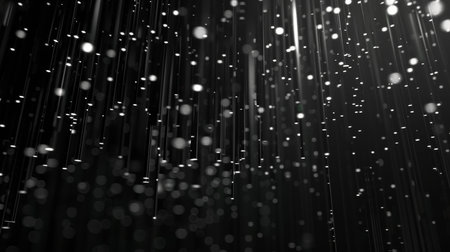 Fiber optics background with lots of light spots and bokehの素材