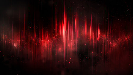 Abstract background with glowing lines and particles. Futuristic technology style.の素材