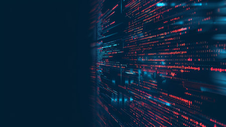 Programming code abstract background. Software development concept. 3d renderingの素材