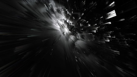 3D rendering of abstract technology concept background. Hi-tech futureの素材