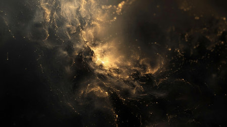 Abstract fractal illustration for creative design looks like galaxies in space.の素材