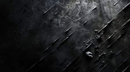Grunge black metal texture with scratches and cracks. Abstract background for design.の素材