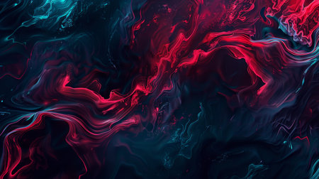 Abstract background of acrylic paint in red, blue and black tones.の素材