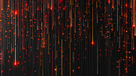 Abstract technology background with glowing particles. Vector illustration for your design.の素材