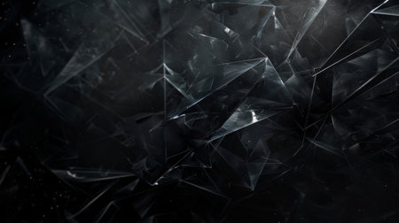 abstract background of black broken glass. 3d render illustration.の素材