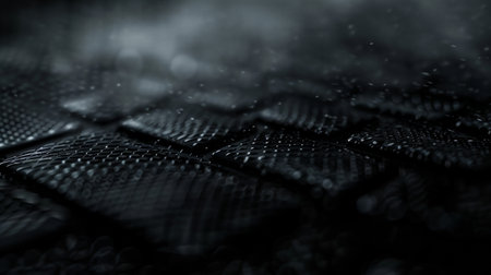 Close up of black carbon fiber texture background. 3d rendering, 3d illustration.の素材