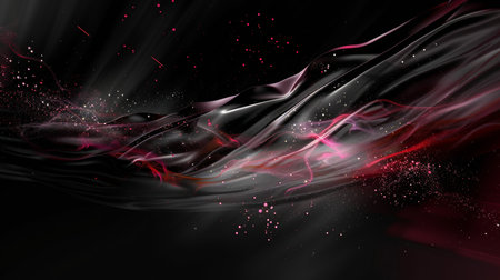 Black and red abstract background. 3d rendering, 3d illustration.の素材