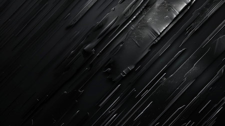 Futuristic black metal background with abstract lines. 3d render illustrationの素材
