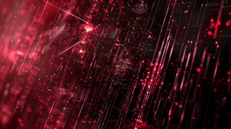 Abstract red technology background. 3d rendering, 3d illustration.の素材