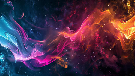 Abstract colorful background. Fantasy fractal texture. Digital art. 3D rendering.の素材