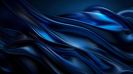 Abstract blue wavy background. 3d rendering, 3d illustration.の素材