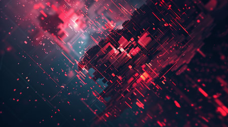 Abstract technology background. 3d rendering toned image double exposure.の素材