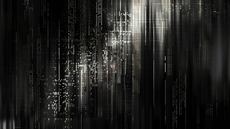 Abstract background with binary code. Computer generated 3D photo rendering.の素材