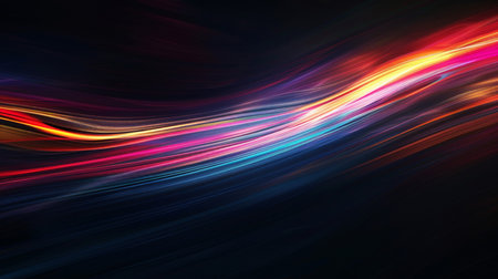 abstract background with smooth lines and bokeh, light effectsの素材
