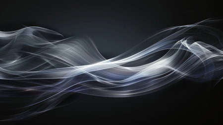abstract background with white and blue smoke on black backdrop for designの素材