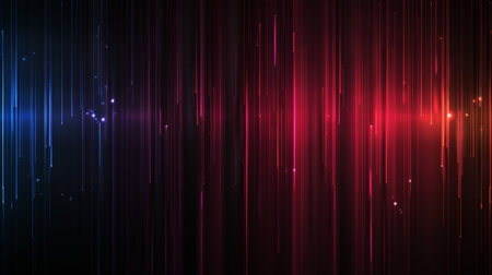 Abstract background with glowing lines. Vector illustration for your graphic design.の素材