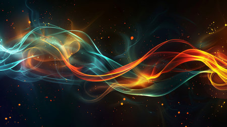 abstract background with magic fire wave, eps10 vector illustrationの素材
