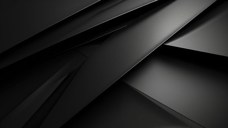 Black abstract background. 3d rendering, 3d illustration. Futuristic design.の素材