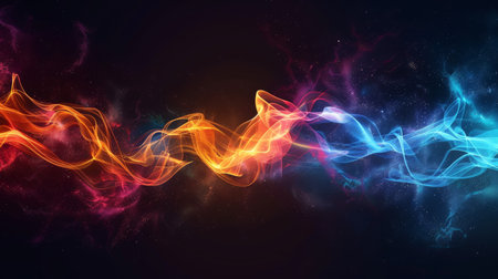 abstract background with colorful smoke. 3d rendering, 3d illustration.の素材