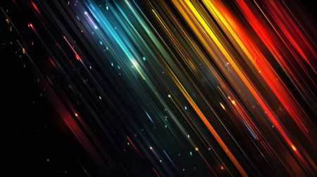Colorful abstract background with lines and bokeh. Vector illustrationの素材
