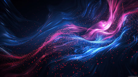 Abstract background with glowing particles. 3d rendering, 3d illustration.の素材