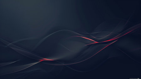 Abstract black background with red and blue lines. 3d rendering.の素材
