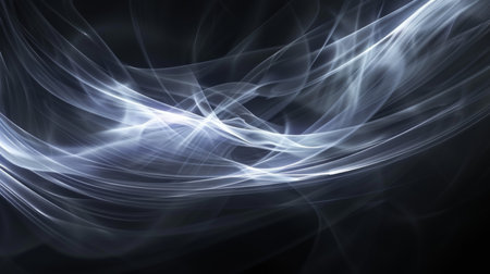 abstract blue lines on black background with copy space for your textの素材
