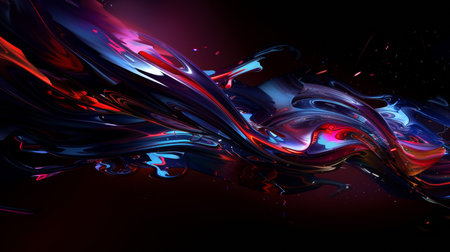 3d render, abstract background, blue and red liquid, liquidの素材