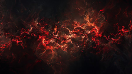Red and black smoke on a black background. Abstract background for design.の素材