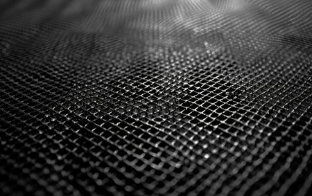 Close-up of carbon fiber background. Black and white photo.の素材