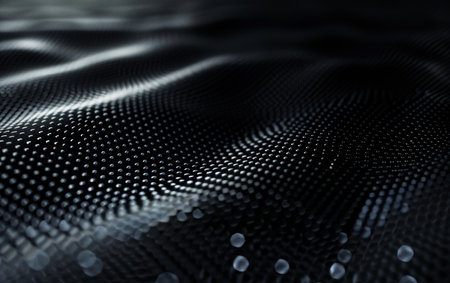 Abstract wave of particles. 3d rendering, 3d illustration.の素材