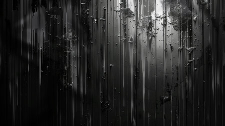 Black metal background with scratches and cracks. 3d rendering, 3d illustration.の素材
