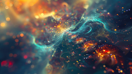 Abstract fractal background. Design element for brochure, advertisements, presentation, web and other graphic designer works. Digital collage.の素材