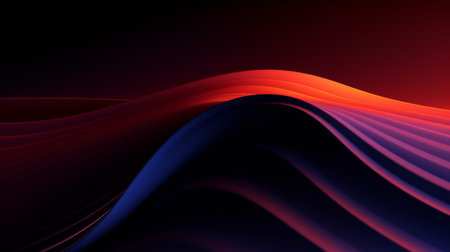 abstract background with smooth lines in red, blue and black colorsの素材