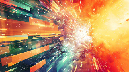 Futuristic technology background. Hi-tech communication concept. 3d renderingの素材